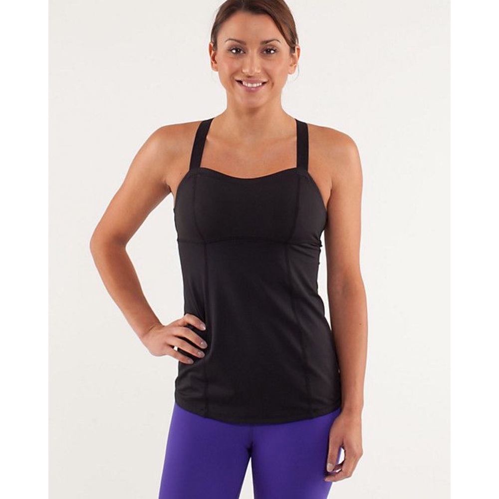 LULULEMON • 4 Run Catch Me Tank Black Adjustable